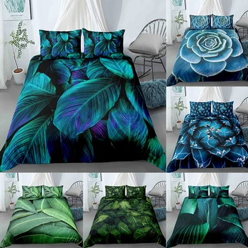 Leaves Pattern Cover Set Bedding King Queen Full Twin Size Bed Luxury s 
Leaves Pattern Cover Set Bedding King Queen Full Twin Size Bed Luxury s