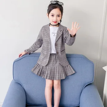 Spring and Autumn Girls British Grid Suit Dress Set 2019 New Edition Casual Set Two-piece Set girls clothes
Spring and Autumn Girls British Grid Suit Dress Set 2019 New Edition Casual Set Two-piece Set girls clothes