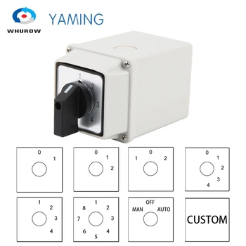 20A Universal Conversion Selector With Box LW26-20/4 Four Poles Rotation Selection Waterproof Control Circuit Cam Switch
20A Universal Conversion Selector With Box LW26-20/4 Four Poles Rotation Selection Waterproof Control Circuit Cam Switch