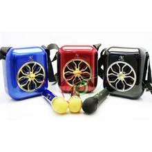 Micrófonos Bluetooth 2 uds con altavoz Mini Karaoke fácil de llevar actividad al aire libre altavoz de sonido impresionante EY246(China)