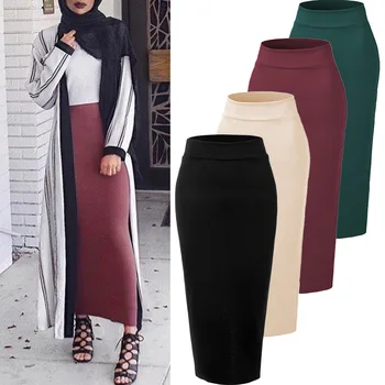 HOT Selling Muslim Bodycon Slim High Waist Stretch Long Women Pencil Skirt All-match Solid Color
HOT Selling Muslim Bodycon Slim High Waist Stretch Long Women Pencil Skirt All-match Solid Color