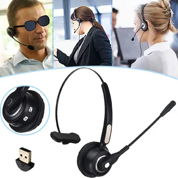 Wireless/USB Buiness Headphone With Microphone Noise Canceling Meeting Office Headset for Computer Phones Desktop Boxes
Wireless/USB Buiness Headphone With Microphone Noise Canceling Meeting Office Headset for Computer Phones Desktop Boxes