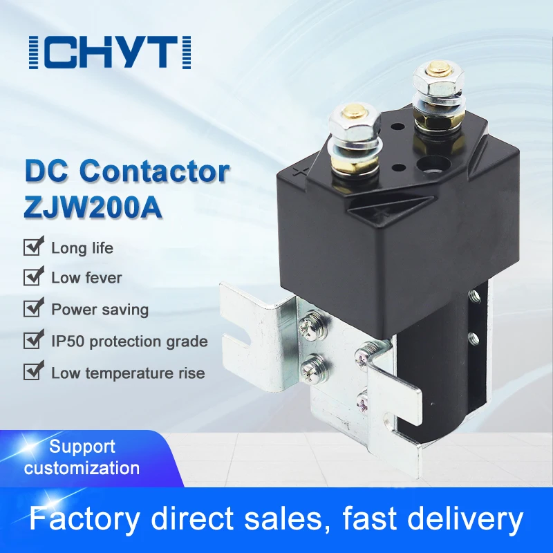 ZJW200A NO (Normally Open ) Style 24V 48V 60V 200A DC Contactor For Forklift Handling Wehicle Car Winch
ZJW200A NO (Normally Open ) Style 24V 48V 60V 200A DC Contactor For Forklift Handling Wehicle Car Winch
