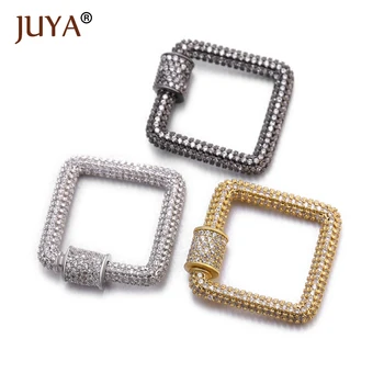 Juya Square Zircon Spiral Clasps Pendants Screw Lock Clasps for DIY Woman Necklace Bracelet Luxury Jewelry Making Accessories
Juya Square Zircon Spiral Clasps Pendants Screw Lock Clasps for DIY Woman Necklace Bracelet Luxury Jewelry Making Accessories