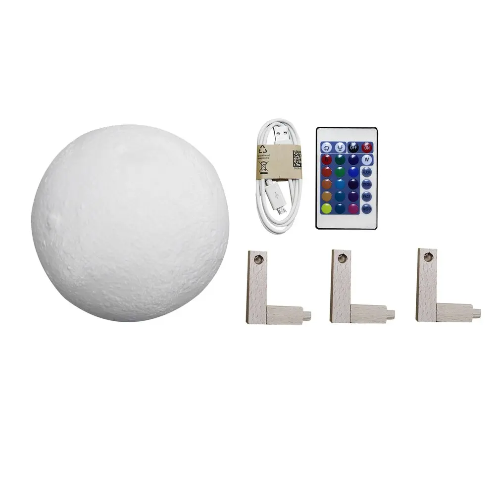 Colorful 3D Print Moon Lamp Color Change Bedroom Bedside Bookcase Home Decor Gift Remote Control Changeable Night Lights
Colorful 3D Print Moon Lamp Color Change Bedroom Bedside Bookcase Home Decor Gift Remote Control Changeable Night Lights