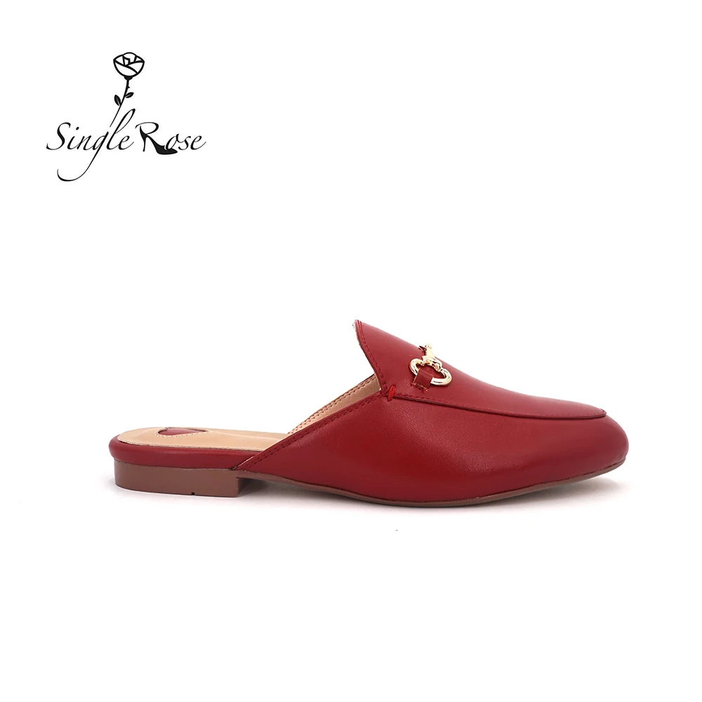 Single Rose Fashion Large Size Women Slippers Leather Women Slippers Shoes Black Slip On Loafers Real Soft Sole Flats Shoes T2
Single Rose Fashion Large Size Women Slippers Leather Women Slippers Shoes Black Slip On Loafers Real Soft Sole Flats Shoes T2