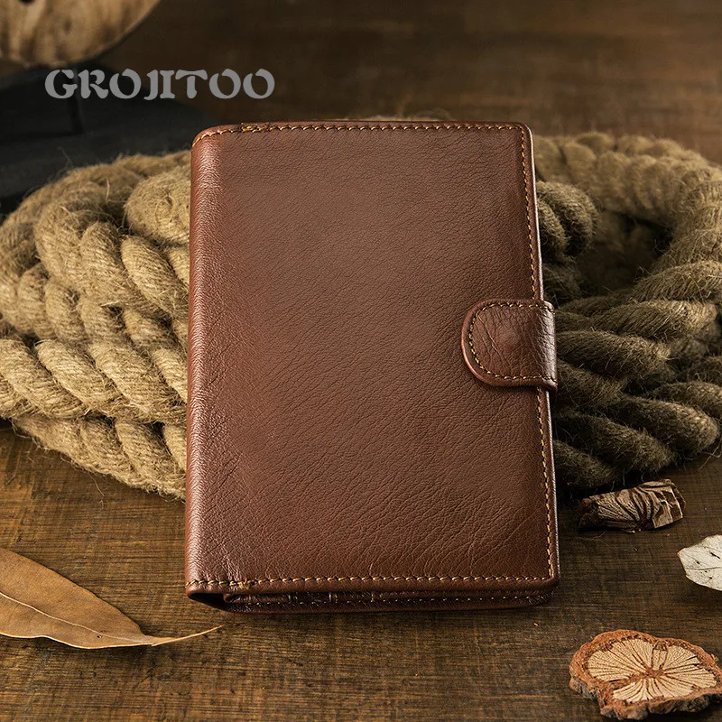 GROJITOO Handmade artistic vertical cowhide wallet men's short large capacity soft leather wallet simple buckle wallet
GROJITOO Handmade artistic vertical cowhide wallet men's short large capacity soft leather wallet simple buckle wallet