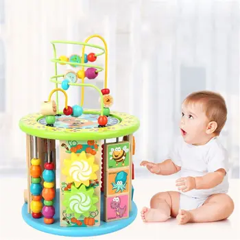 1PC Activity Cube, 10 in 1 Bead Maze Multipurpose Educational Toy Wood Shape Color
1PC Activity Cube, 10 in 1 Bead Maze Multipurpose Educational Toy Wood Shape Color