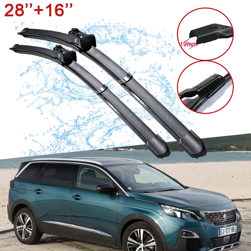 Стеклоочистители переднего ветрового стекла для Peugeot 5008 2017 ~ 2019 2018 2 поколения