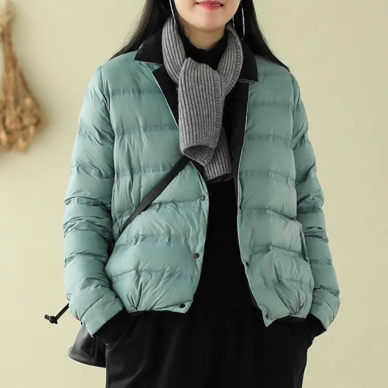 Johnature 2019 Winter Fashion All-match Solid Color White Duck Down Down Jacket New Loose Comfortable Single Breasted Women Coat
Johnature 2019 Winter Fashion All-match Solid Color White Duck Down Down Jacket New Loose Comfortable Single Breasted Women Coat
