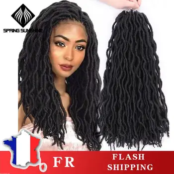 Spring sunshine Nu Locs 12 18inch Goddess Faux Locs Curl Crochet Braids Hair Weave Synthetic Braid Hair Exntension For Women
Spring sunshine Nu Locs 12 18inch Goddess Faux Locs Curl Crochet Braids Hair Weave Synthetic Braid Hair Exntension For Women