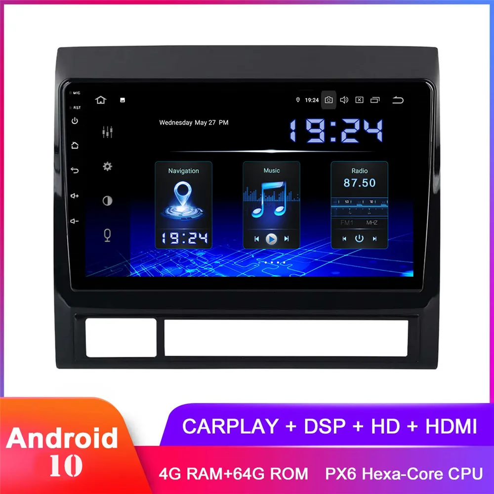 Dasaita 9 "IPS Android 10 автомобильный стерео GPS для Tacoma 2011 2012 в тире 1 Din Авто Радио Carplay WiFi