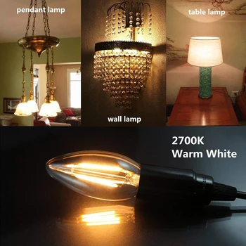 Warm/White LED Bulb E14 Candle Light 2W 4W Retro Bulb Lamp C35 220V for Home Lighting Chandelier Decoration
Warm/White LED Bulb E14 Candle Light 2W 4W Retro Bulb Lamp C35 220V for Home Lighting Chandelier Decoration