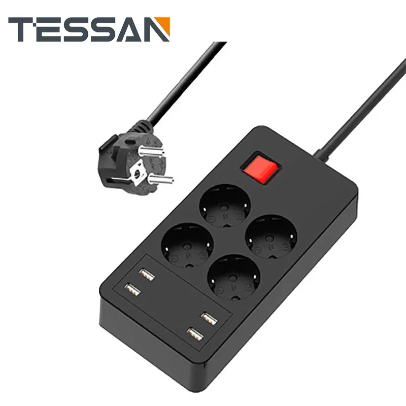 Power Strip Universal Electrical Socket EU Plug Smart Extension Home Office Surge Protector 4 AC with 4 USB
Power Strip Universal Electrical Socket EU Plug Smart Extension Home Office Surge Protector 4 AC with 4 USB