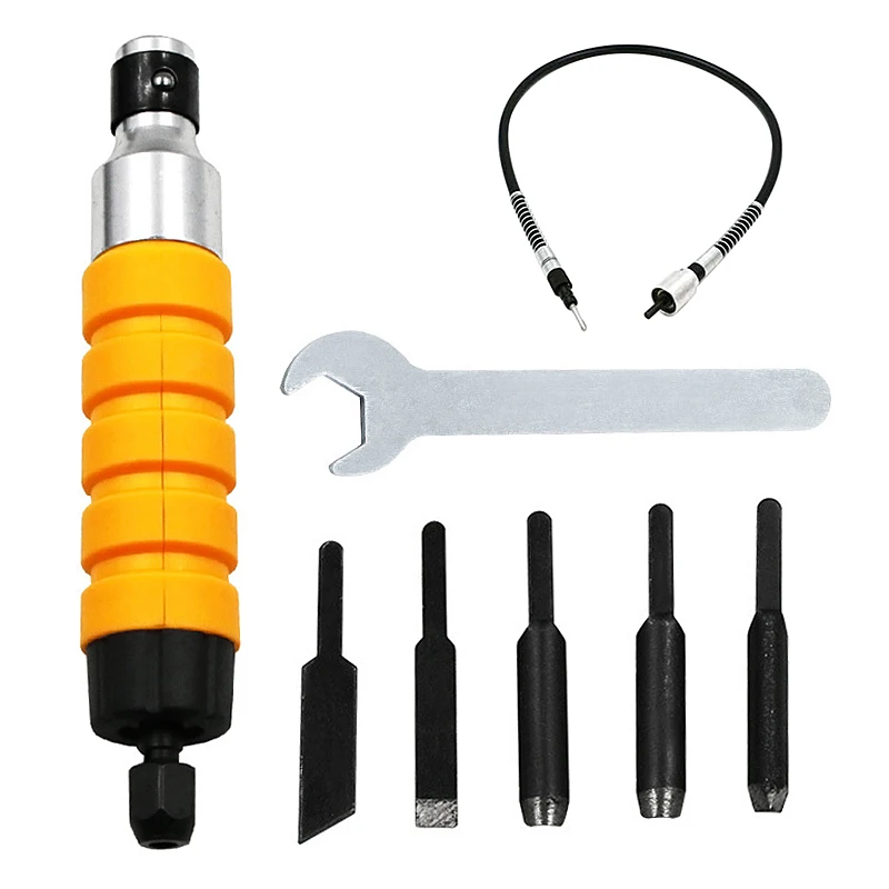 8 Pcs/Set Wood Chisel Carving Tool Set Furniture Wood Carving Tool Electric Chisel+5 Carving Tips Wrench Flexible Flex Shaft
8 Pcs/Set Wood Chisel Carving Tool Set Furniture Wood Carving Tool Electric Chisel+5 Carving Tips Wrench Flexible Flex Shaft