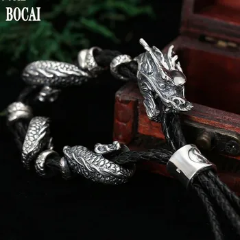 100% real S925 sterling silver personalized jewelry Thai silver classic retro gossip dragon thick stretch leather men'
100% real S925 sterling silver personalized jewelry Thai silver classic retro gossip dragon thick stretch leather men'
