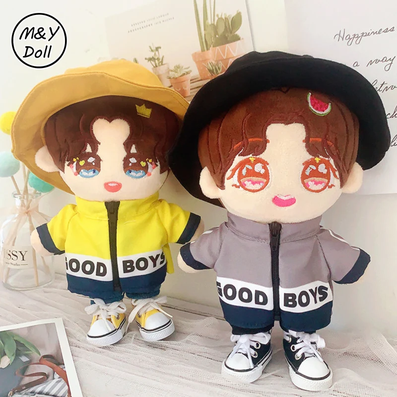 20 см кукольная одежда Cai Xu Kun Ikun EXO комплект одежды из плюшевой игрушки NCT ChanYeol JIMIN повседневная куртка Панама шляпа куклы аксессуары 
20 см кукольная одежда Cai Xu Kun Ikun EXO комплект одежды из плюшевой игрушки NCT ChanYeol JIMIN повседневная куртка Панама шляпа куклы аксессуары