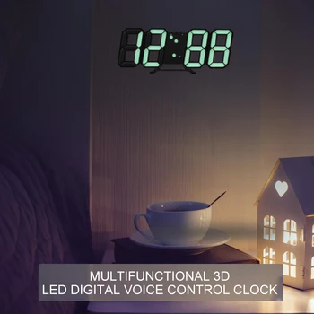3D LED Digital Wall Clocks 24 / 12 Hours Display 3 Brightness Levels Dimmable Nightlight Snooze Function For Home Kitchen Office
3D LED Digital Wall Clocks 24 / 12 Hours Display 3 Brightness Levels Dimmable Nightlight Snooze Function For Home Kitchen Office