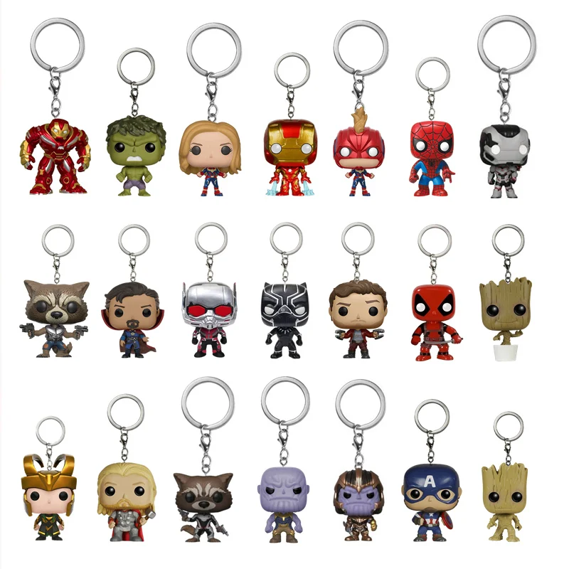 Marvel Figures Keychain Avengers Spiderman Ironman Hulk Captain America Thanos Action Figure Popular Original Hot Toys 
Marvel Figures Keychain Avengers Spiderman Ironman Hulk Captain America Thanos Action Figure Popular Original Hot Toys