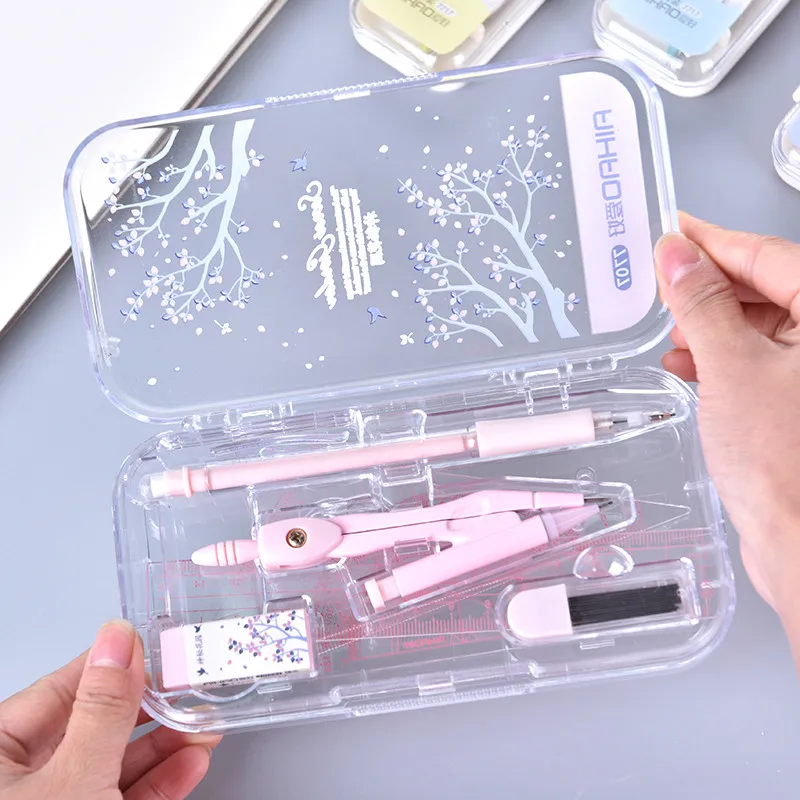 Student Compasses Pencil Ruler Protractor Set Geometry Drawing Tool School Office Supplies Drafting Stationery Children's Gift
Student Compasses Pencil Ruler Protractor Set Geometry Drawing Tool School Office Supplies Drafting Stationery Children's Gift