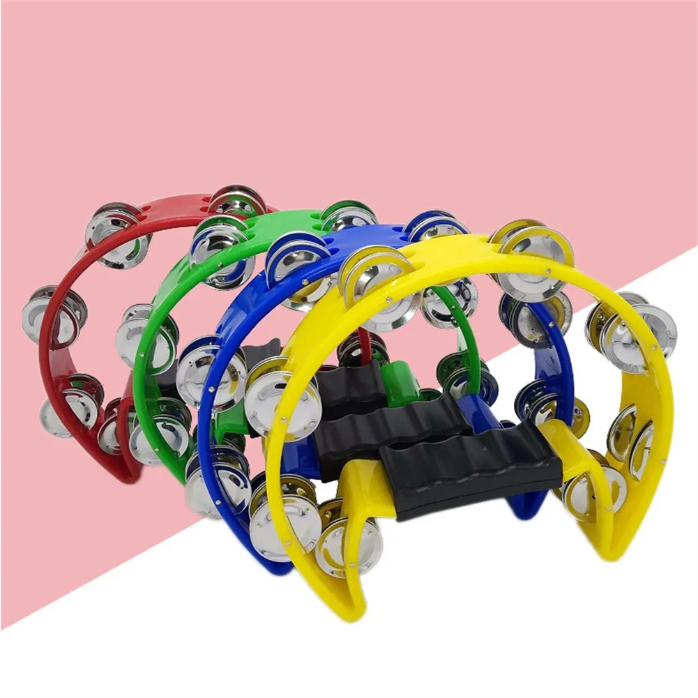 Single Half Moon Tambourine Percussion Musical Instruments Hand Bells Party Play For KTV Party Kid Game Toy Musical Instrument
Single Half Moon Tambourine Percussion Musical Instruments Hand Bells Party Play For KTV Party Kid Game Toy Musical Instrument