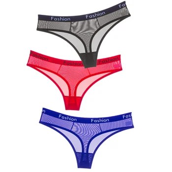 3 Pcs Transparent Mesh Underwear Women Solid Low-Rise Hot Sexy Panties Women Thongs G String Femme Breathable Seamless Panties
3 Pcs Transparent Mesh Underwear Women Solid Low-Rise Hot Sexy Panties Women Thongs G String Femme Breathable Seamless Panties