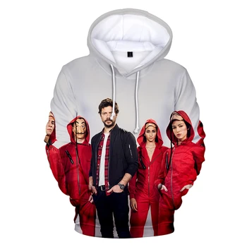 2019 New La casa de papel 3D Hoodie Men/Women Fashion Casual Sweatshirt Money Heist Pullover Handsome Hooded Streetwear Coats
2019 New La casa de papel 3D Hoodie Men/Women Fashion Casual Sweatshirt Money Heist Pullover Handsome Hooded Streetwear Coats