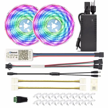 2018 New Upgraded 32.8ft/10M Waterproof Dream Color Chasing Addressable RGB Flexible LED Strip Light Kit, DC12V 300LEDs 
2018 New Upgraded 32.8ft/10M Waterproof Dream Color Chasing Addressable RGB Flexible LED Strip Light Kit, DC12V 300LEDs
