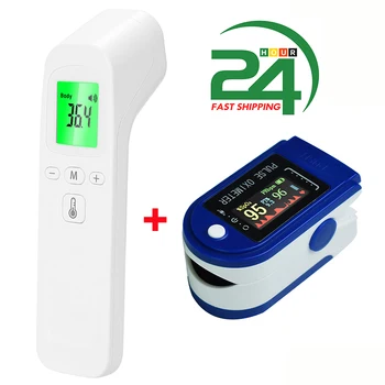 Fingertip Pulse Oximeter SpO2 Monitor Oxygen Saturation Monitor Pulse Rate Measuring Gauge Device Infrared Thermometer Forehead
Fingertip Pulse Oximeter SpO2 Monitor Oxygen Saturation Monitor Pulse Rate Measuring Gauge Device Infrared Thermometer Forehead