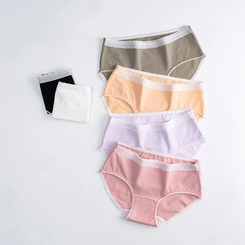 3pcs Underwear Women 's Lace Edge Panties Large Size Antibacterial Cotton Crotch Medium Waist Breathable Thin Briefs
3pcs Underwear Women 's Lace Edge Panties Large Size Antibacterial Cotton Crotch Medium Waist Breathable Thin Briefs
