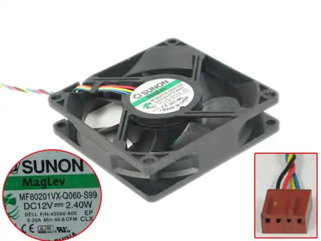 SUNON MF80201VX-Q060-S99 Вентилятор охлаждения сервера DC 12 В 2,40 Вт 80x80x20 мм 4-проводной
SUNON MF80201VX-Q060-S99 Вентилятор охлаждения сервера DC 12 В 2,40 Вт 80x80x20 мм 4-проводной