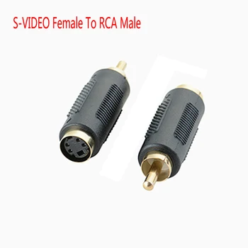 

Wholesale S-VIDEO Female To RCA Male AV TV 4 PIN Plug Cable M to F 4Pin S Video Adapter