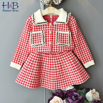 Humor Bear Girls Clothing Suit Autumn Winter Velvet Plaid Core-spun Yarn Girls Sweater+ Skirt Sets Baby Kids Children Clothes 
Humor Bear Girls Clothing Suit Autumn Winter Velvet Plaid Core-spun Yarn Girls Sweater+ Skirt Sets Baby Kids Children Clothes