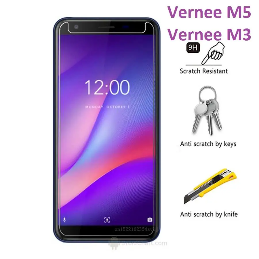 For Vernee M3 M5 Tempered Glass for Front Protective Screen Protector Transparent Film M 3 5 | Мобильные телефоны и