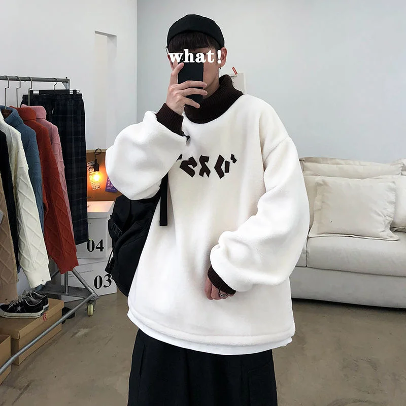 2021 Winter Men's Cotton Clothes Coat Casual Letter Printing Hoodies Lamb High Collar Pullover In Warm Thicken Wool Sweatshirts
2021 Winter Men's Cotton Clothes Coat Casual Letter Printing Hoodies Lamb High Collar Pullover In Warm Thicken Wool Sweatshirts
