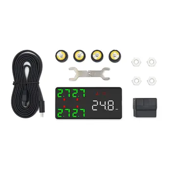 Auto HUD Tire Pressure Monitor Car Head-up Display BT TPMS W/ 4pcs External Sensor Car Trucks Wheel Accessories
Auto HUD Tire Pressure Monitor Car Head-up Display BT TPMS W/ 4pcs External Sensor Car Trucks Wheel Accessories