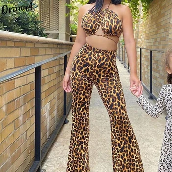 OrangeA sexy women leopard print v-neck bandage bra+wideleg pants matching set backless sleeveless clubwear skinny 2piece outfit
OrangeA sexy women leopard print v-neck bandage bra+wideleg pants matching set backless sleeveless clubwear skinny 2piece outfit