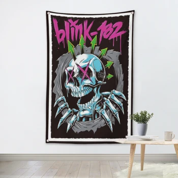 

Blink182 Rock Band Poster Hanging Painting Wall Sticker 56X36 Inches Cloth Banner Music Banquet Home Decor