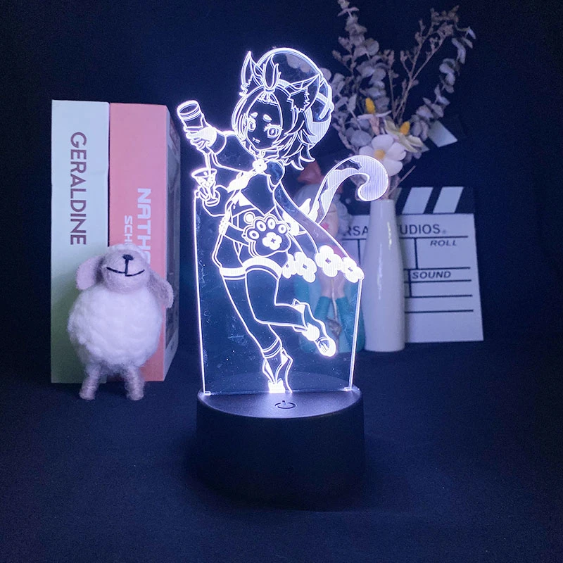 3d-лампа Genshin Impact Diona светодиодный мультяшный ночник в стиле аниме украшение для