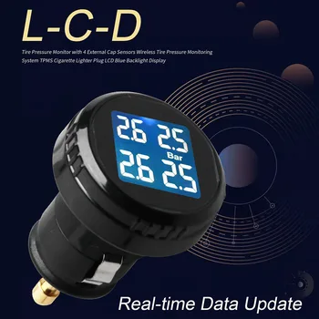 Hot New Tire Pressure Monitor with 4 External Cap Sensors Wireless Tire Pressure Monitoring System TPMS LCD Display 2019
Hot New Tire Pressure Monitor with 4 External Cap Sensors Wireless Tire Pressure Monitoring System TPMS LCD Display 2019
