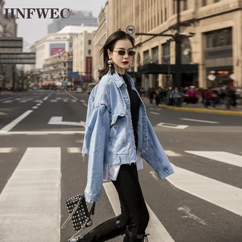 2019 Denim Jacket Women's Spring And Autumn New Loose Korean Pocket Fringe Short Lapel Long Sleeve Jacket F176
2019 Denim Jacket Women's Spring And Autumn New Loose Korean Pocket Fringe Short Lapel Long Sleeve Jacket F176