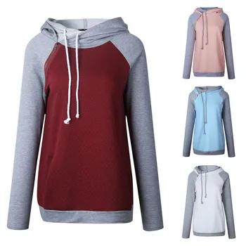 Newest hoodies sweatshirt Women Zipper Long Sleeve Hooded Spliced Color Casual Pullover winter clothes moletom 
Newest hoodies sweatshirt Women Zipper Long Sleeve Hooded Spliced Color Casual Pullover winter clothes moletom