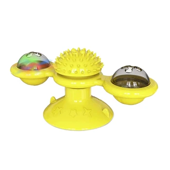 Windmill Cat Toy with Led Ball and Catnip Ball, Cat Turntable Teasing Interactive Toy(Yellow)
Windmill Cat Toy with Led Ball and Catnip Ball, Cat Turntable Teasing Interactive Toy(Yellow)