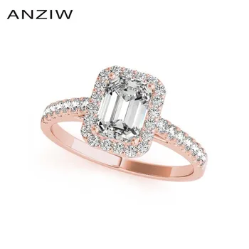 ANZIW 925 Sterling Silver Rose Gold Color Emeralded Cut 3ct Rings Women Engagement Halo Silver Rings Gifts Princess Jewelry Gift
ANZIW 925 Sterling Silver Rose Gold Color Emeralded Cut 3ct Rings Women Engagement Halo Silver Rings Gifts Princess Jewelry Gift