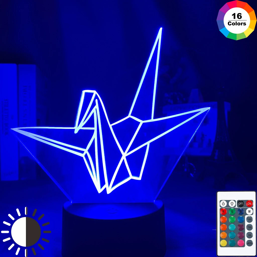 Orizuru 3d Night Light Led Touch Sensor 16 Colors Changing USB Battery Powered Nightlight for Home Decoration Lamp Paper Crane
Orizuru 3d Night Light Led Touch Sensor 16 Colors Changing USB Battery Powered Nightlight for Home Decoration Lamp Paper Crane