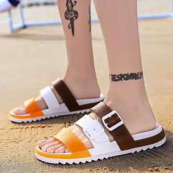 Candy colors stripe man sandals buckle slip on beach sides men summer sandals 2020 runway shoes men
Candy colors stripe man sandals buckle slip on beach sides men summer sandals 2020 runway shoes men