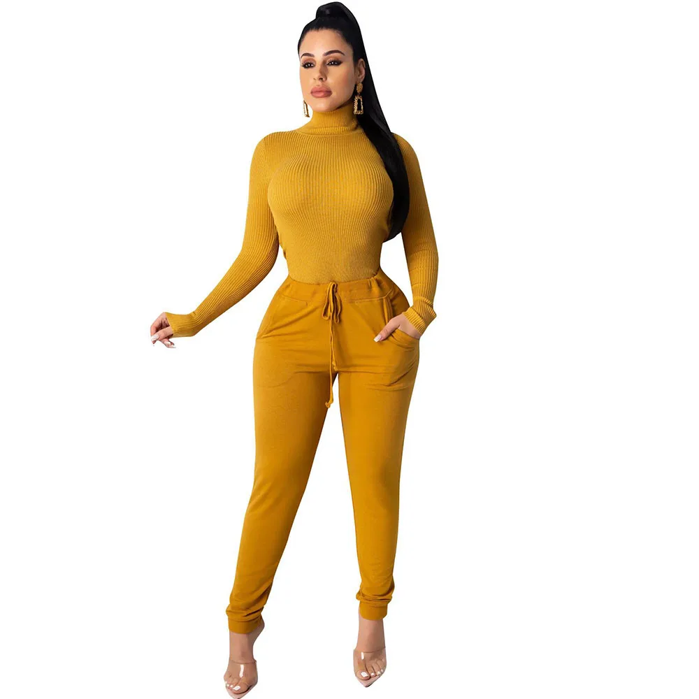 Autumn Winter Casual Tracksuit Women Two Piece Set Turtleneck Knit Top + Sweatpants Matching Sets Ensemble Femme 2 Piece Outfits
Autumn Winter Casual Tracksuit Women Two Piece Set Turtleneck Knit Top + Sweatpants Matching Sets Ensemble Femme 2 Piece Outfits