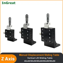 Z Axis Manual Linear Stage Displacement Platform Vertical Lift LV40-C2/LV50-C2/LV60-C2/LV80-C2/LV90-C2 Micrometer Sliding Table
Z Axis Manual Linear Stage Displacement Platform Vertical Lift LV40-C2/LV50-C2/LV60-C2/LV80-C2/LV90-C2 Micrometer Sliding Table