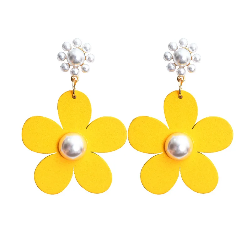 New Earings Fashion Jewelry Yellow Flowers Simple Simulation Pearl Statement Earrings Designer Earrings For Women Wholesale
New Earings Fashion Jewelry Yellow Flowers Simple Simulation Pearl Statement Earrings Designer Earrings For Women Wholesale