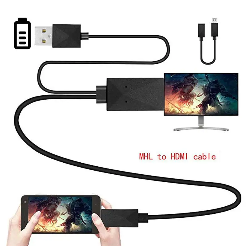 1080P HDMI Cable USB to HDMI Adapter Micro USB to HDMI HD TV Cable Adapters for Android Phones Support 5 Pin & 11 Pin
1080P HDMI Cable USB to HDMI Adapter Micro USB to HDMI HD TV Cable Adapters for Android Phones Support 5 Pin & 11 Pin